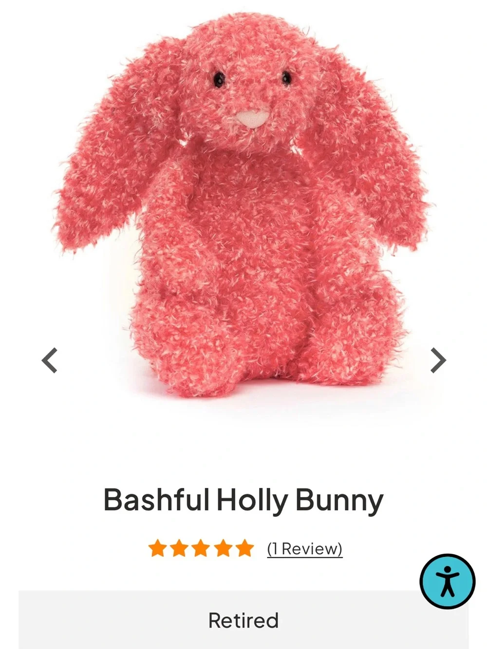 Jellycat Bashful Bunny Holly Retired